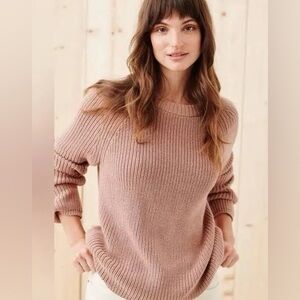 Jenni Kayne Blush Pink Fisherman Sweater